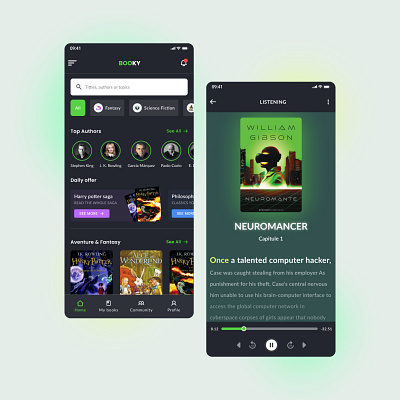 App Audio Book 2024 📖🎧 app appdesing audiobook books desing future ui uiux ux