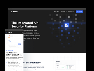 True API Security: Designing and Dev Impart Security's Website brand design branding design figma illustrations product saas tech ui web design webflow website