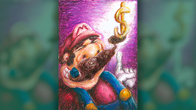 Magazine illustrated cover - Nintendo predictions 2024 business cover editorial game illustration magazine nintendo oil pastels painting