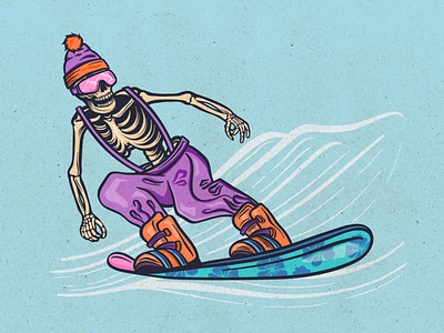 Shredding to the bone creative art cute skeleton illustration mountain art print rider skateboarding skateboaring skeleton skeleton on a board skeleton snowboarder skull skull art snowboard snowboarder snowboarding surf culture surf style surfing winter