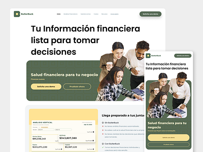 ButterBuck - Financial wellness for you company design ui ux web