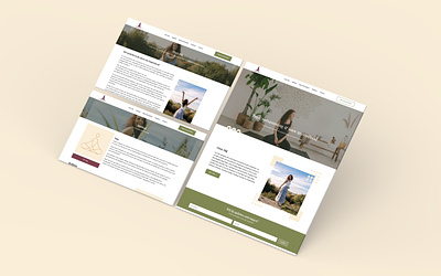 Yoga website branding design landing page responsive ui ux web design