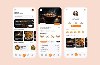 Food Recipe App air jordan app app design branding design illustration ui web design website design