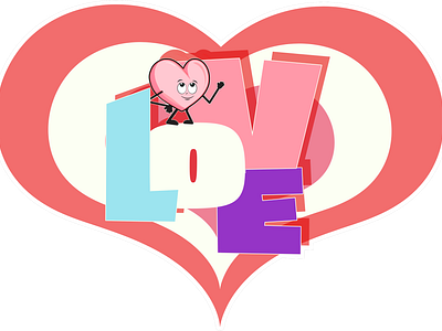 Valentines cartoons hearts typography valentines