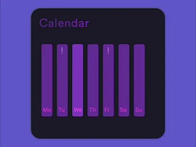 Animated Design Calendar • Built with Vue.js admin panel animation calendar design ui ux vue webdesign