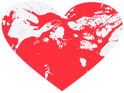 Ink Splash Hearts grunge hearts illustration pop art retro