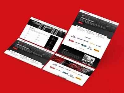 Tyre business website design landing page responsive ui ux web design