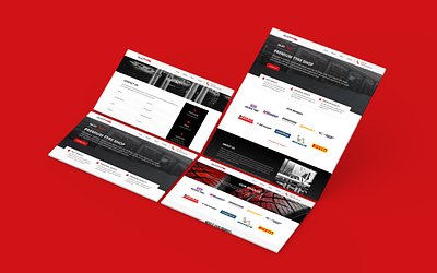 Tyre business website design landing page responsive ui ux web design