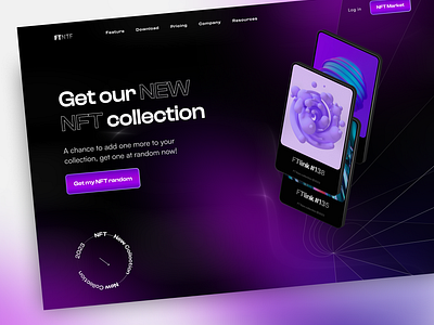 Nft Crypto Website Landing Page Design cryptoart dark mode landing page nft nft web nft website nftart nfts pagina web purple saas website sitio web ui ui design ui ux violet web design webdesign website website design