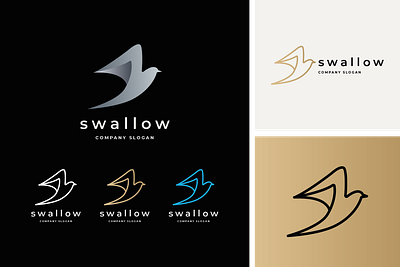Swallow Fly Bird Logo wildlife