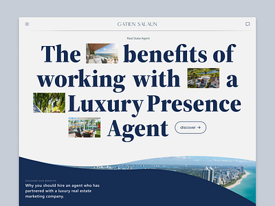 Gatien Salaun - Landing page for a real state agent design ui ux web