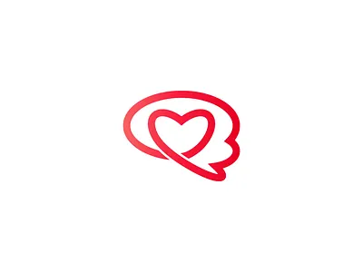 Brain Love Logo brain brain logo branding design graphic design logo logo brain love mental heath mental logo psychology simple