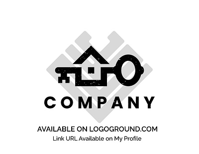 Key House Logo black business company flat design home house investment key logo minimalist property real estate roof