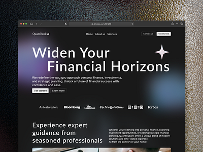 Fintech Agency Homepage UI Design 3d agency animation branding design finance fintech graphic design homepage it mockup technology ui uiux ux visual design website