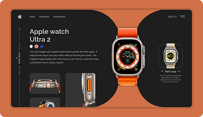 Apple Watch Product Display Page apple branding design illustration landingpage ui ui design watch