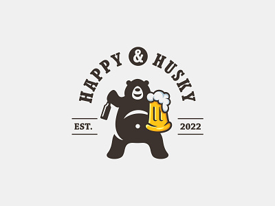 Happy & Husky Logo bear beer brown happy husky mug