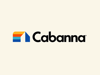 Cabanna 80s 90s apparel bali beach branding house identity lifestyle logo logomark retro sunset surf tropical vintage waves wordmark