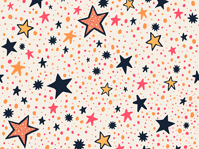 Star Pattern alwaysbecoloring design fabric graphic design illustration pattern pattern design procreate seamless pattern stars surface pattern design