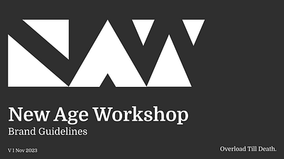 New Age Workshop Brand Identity 3d animation brand identity branding graphic design gym brand logo typography ui
