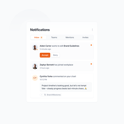 Notifications and Comments – Modal UI comments cta design members modals notifications product saas ui users ux