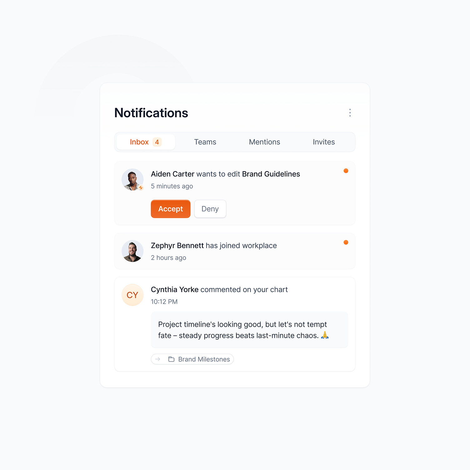 Notifications and Comments – Modal UI by Arda C. Mete on Dribbble