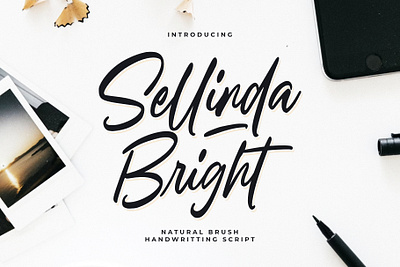 Sellinda Bright Handwriting Typeface 3d animation branding design font graphic design identity illustration lettering logo motion graphics type typography ui