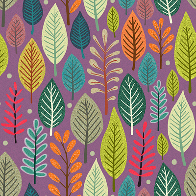 Leaves Pattern 2 alwaysbecoloring design graphic design illustration pattern pattern design procreate