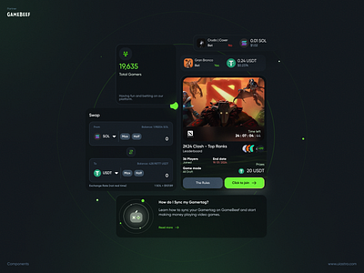 Gamebeef Components ❇️ app appdesign branding design graphic design illustration interfacedesign logo ui ux