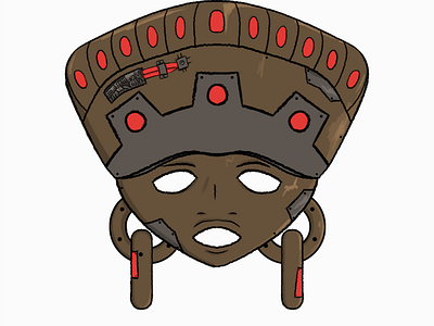 Prehispanic head (Animation) 2danimation animation dj illustration mexico music vfx vj vjing