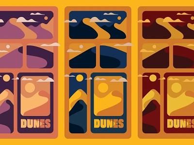 Bento Scapes 3 bento color design drawing dunes environment generative grid grids illustration illustrator landscape palettes procreate recolor scapes series theory ui ux