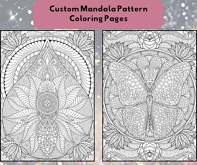 Custom Mandala Coloring Pages adult coloring book adult coloring books adult coloring page coloring page coloring pages design illustration mandala mandala coloring mandala coloring page pattern