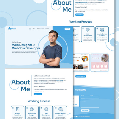 DhaniDesigns design freelance landing page personal portfolio project ui ux webflow website