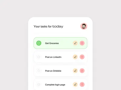 Todo App Minimalistic Design - UI Design app design app ui design design micro animation mobile app ui design todo todo app todo app ui design ui ux