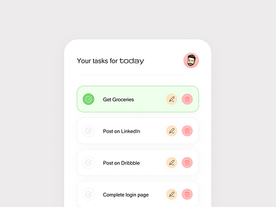 Todo App Minimalistic Design - UI Design app design app ui design design micro animation mobile app ui design todo todo app todo app ui design ui ux