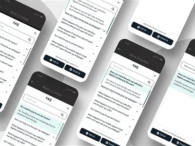 FAQ / Q&A mobile app UI app design mobile ui