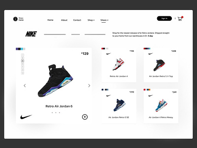 Nike/Jordan Shoe Ecommerce Website Design - Figma Template basketball basketball shoes concept ecommerce figma jordans nike nike website online shop online shopping retro retro sneakers retros shoe shop shoe website shoes sneaker head website design