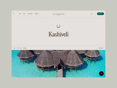 Gili Lankanfushi - Dine Detail Page booking design dine food hotel island minimal minimalist private island resort stay ui ux villa web design website