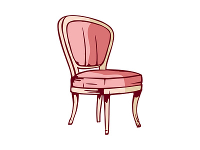 Classis Chair Illustration antique armchair comfortable design drawing elegant graceful iconic illustration luxurious mahogany nostalgic ornate plush regal timeless traditional vector vintage wooden