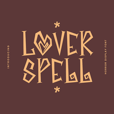 Lover Spell Display Font animation branding design font fonts graphic design logo nostalgic