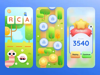 Spelling Game Illustration figma game illustration learninggame preate ui