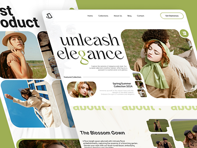 Blossom Product Landing Page cloth ecommerce interface landing landing page onile store product shop shopify shopifystore store ui ui design visual web web design web site web ui website website design