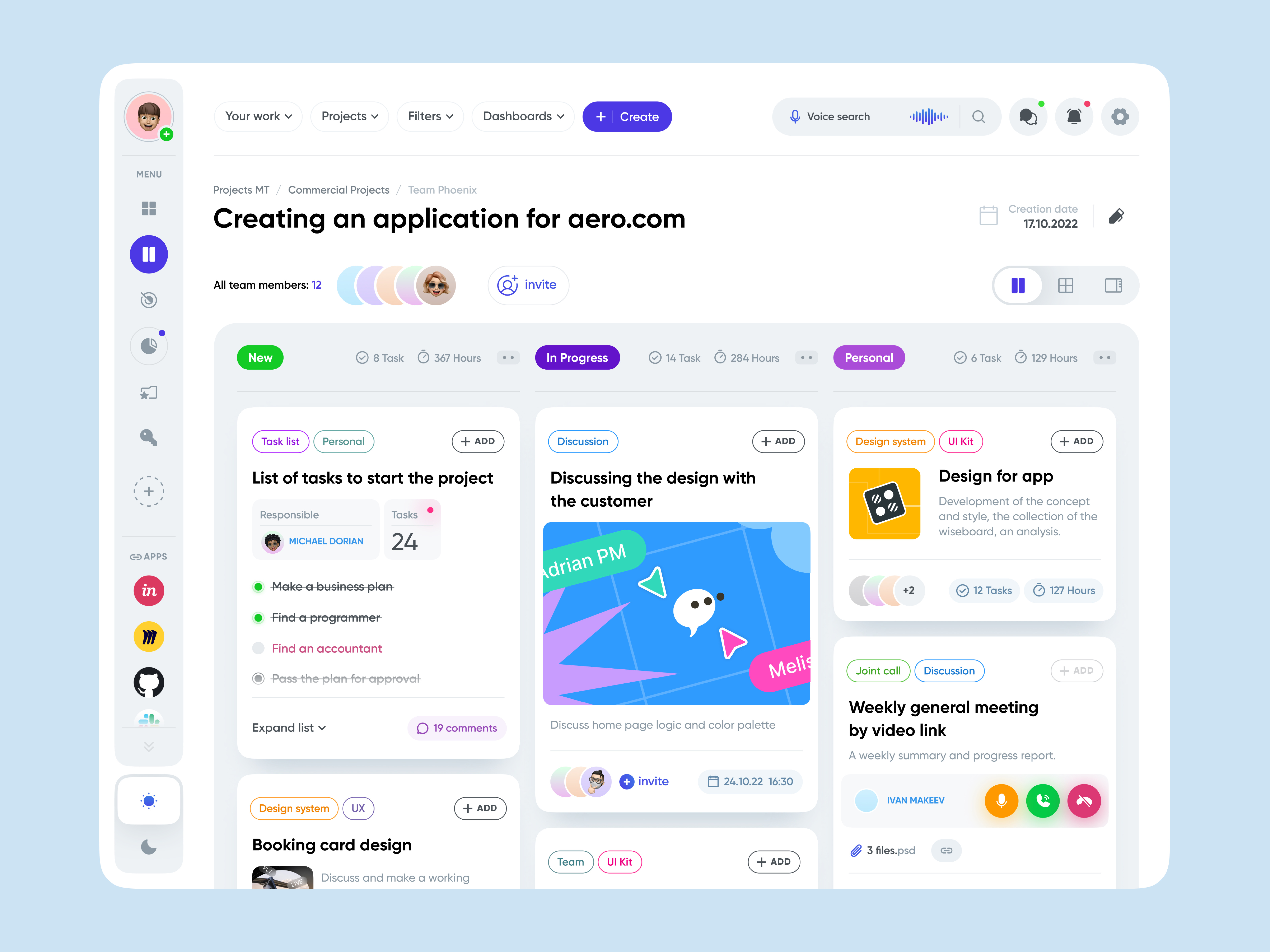 Dashboard ui kit - Task manager SaaS calendar ui crm ui system crypto app dashboard template dashboard ui product design saas platform task manager ui team workspace design trading platform ui design ui kit web3 workspace ui