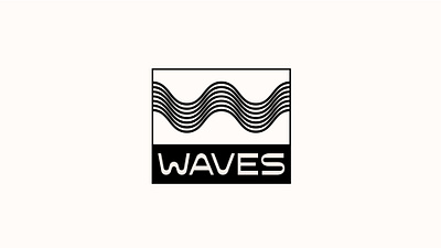 Waves Logo. branding classic logo logo logo design mark retro logo vintage logo