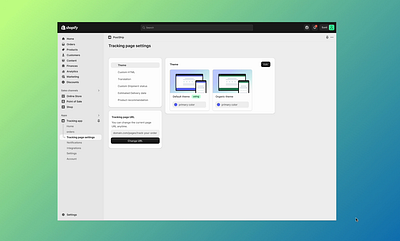 Tracking app for Shopify - Webapp design. animation design designer figma polaris product design shopify ui uiux webapp