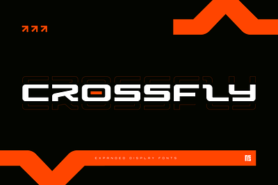 Crossfly Expanded Display branding display font esport extended font fonts futuristic gaming logo logotype modern modern font racing sport font techno font wide