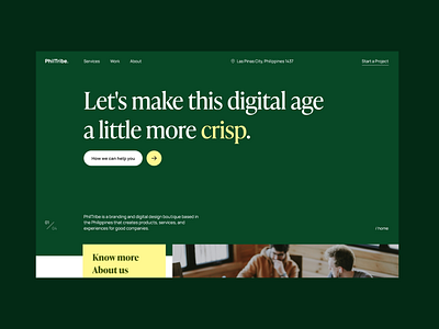 PhilTribe. branding daily ui design landing page minimalist ui user interface web design
