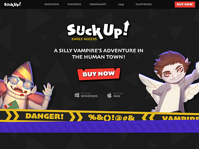 Play Suck Up! branding design game gui ui vampire web