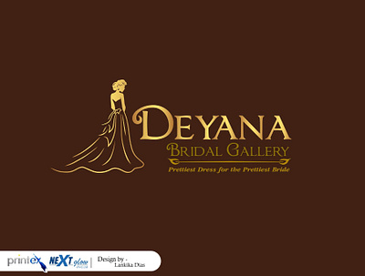 DEYANA BRIDAL GALLERY LOGO WITH OUTPUTS graphic design