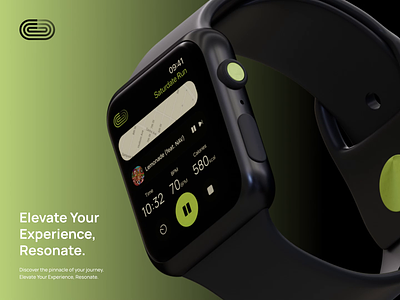 Resonate: Watch App app branding fitness app green health health app iwatch mockup motion graphics run running app sports app watch app