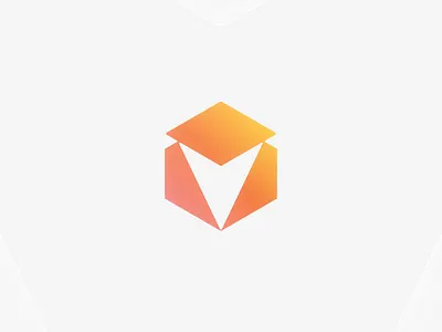 Letter V Logo Design brand brand identity branding design geometric gradient gradient logo gradient orange graphic design icon initial v lettermark logo logo design minimalist orange logo saas logo startup logo symbol v logo
